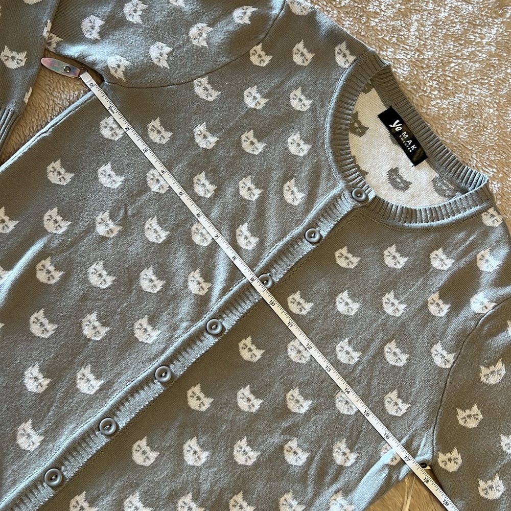 YEMAK Women's Cute Cat Pattern Cardigan
Sweater - Picture 10 of 16